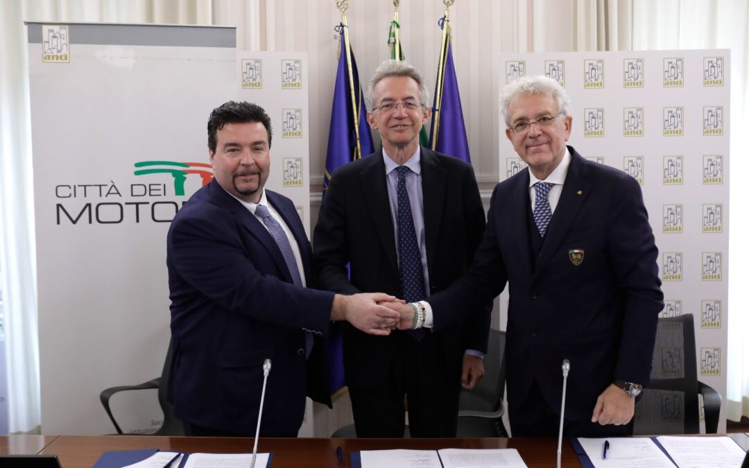 Anci, Città dei Motori e ASI firmano protocollo per la promozione del turismo motoristico. ”Forte intesa per sviluppo e valorizzazione dell’intero sistema turistico del Paese”.